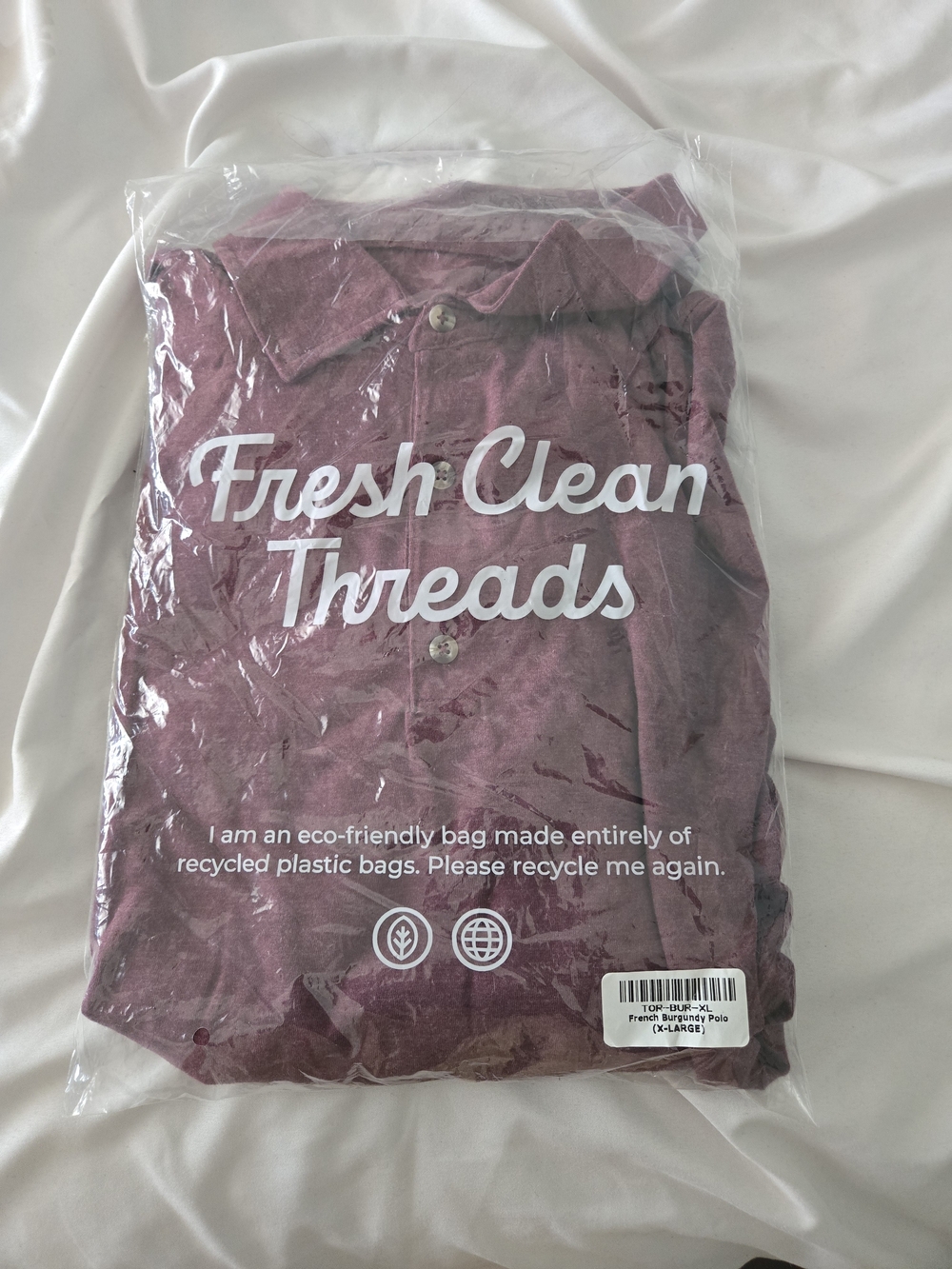 Fresh Clean Threads Burgundy XL Polo Shirt